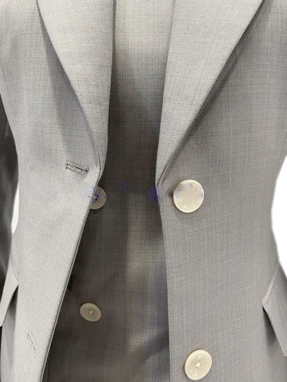 Grey 3-Piece Pantsuit - Women Trouser Suits - Trouser Suit -Guocali