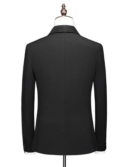 Groom Wedding Suit - Double-Breasted 3-Piece Set -Guocali