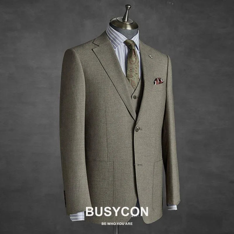 High End 3-Piece Men Suit, Slim Fit -Guocali