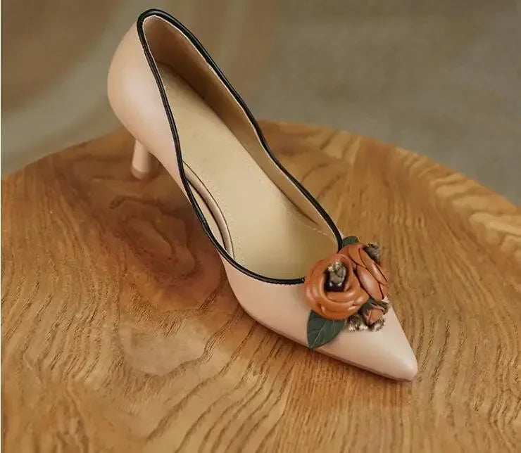 High Heel Floral Women Pumps -Guocali