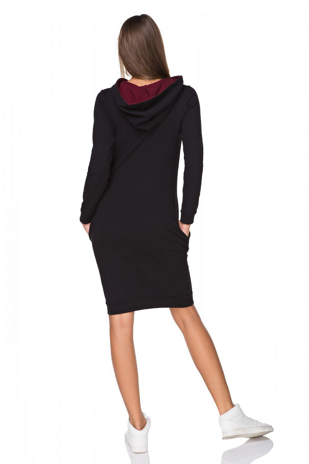 Hooded Casual Knit Dress Everyday Style-Day Dress-GUOCALI