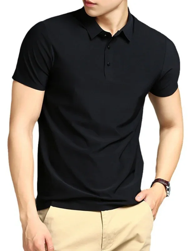Men Short Sleeves Polo Shirt – Stretchable - White