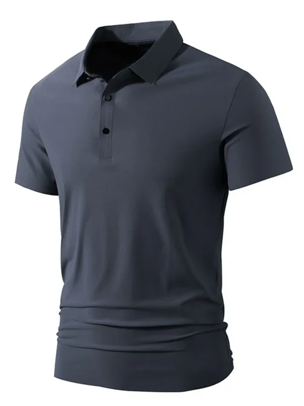 Men Short Sleeves Polo Shirt – Stretchable - White