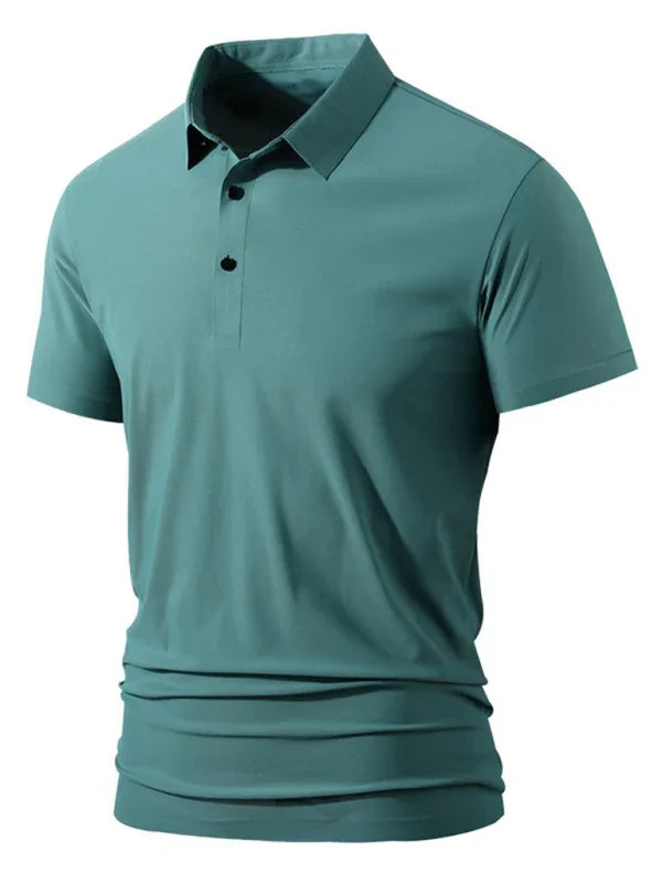Men Short Sleeves Polo Shirt – Stretchable - White