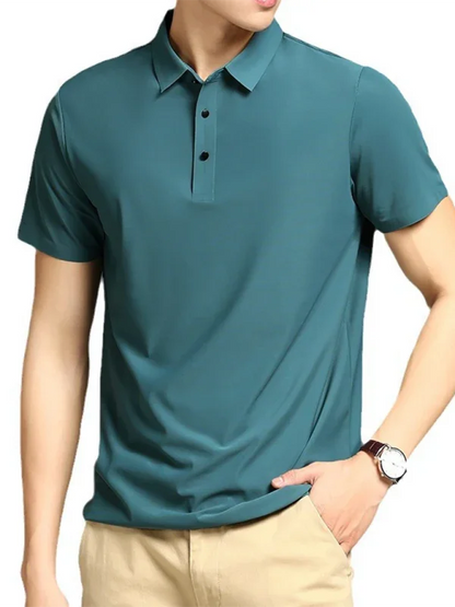 Men Short Sleeves Polo Shirt – Stretchable - White