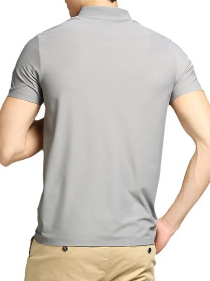Men Short Sleeves Polo Shirt – Stretchable - White