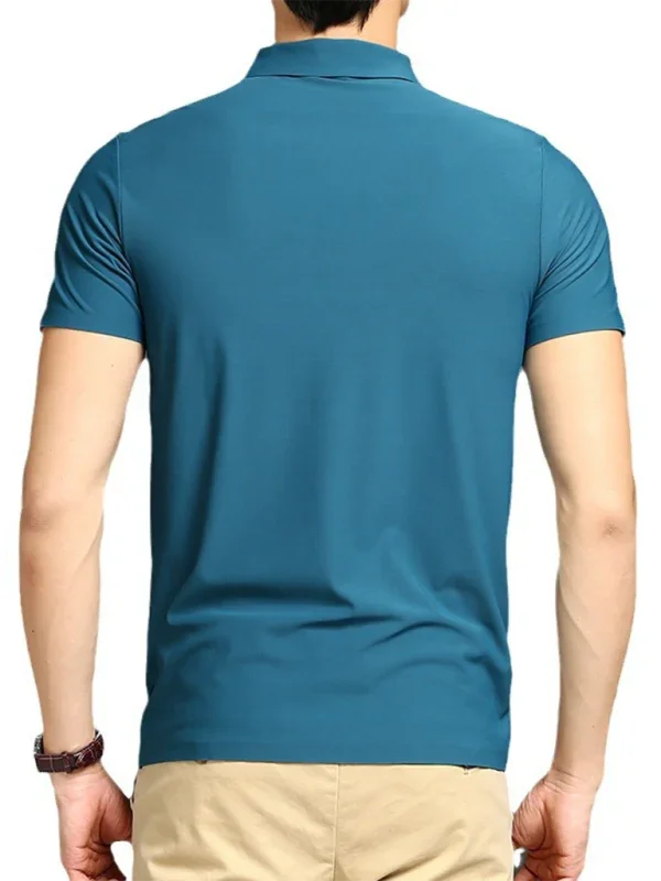 Men Short Sleeves Polo Shirt – Stretchable - White