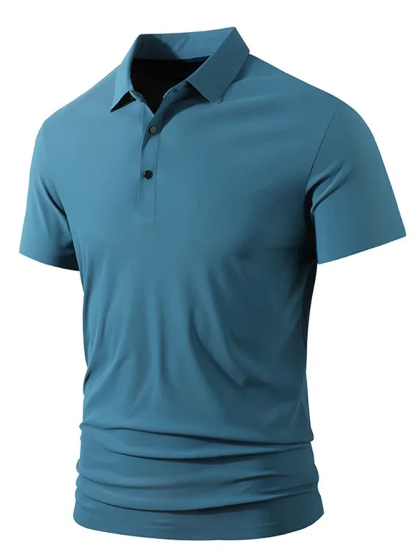 Men Short Sleeves Polo Shirt – Stretchable - White