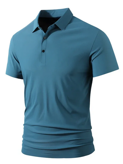 Men Short Sleeves Polo Shirt – Stretchable - White