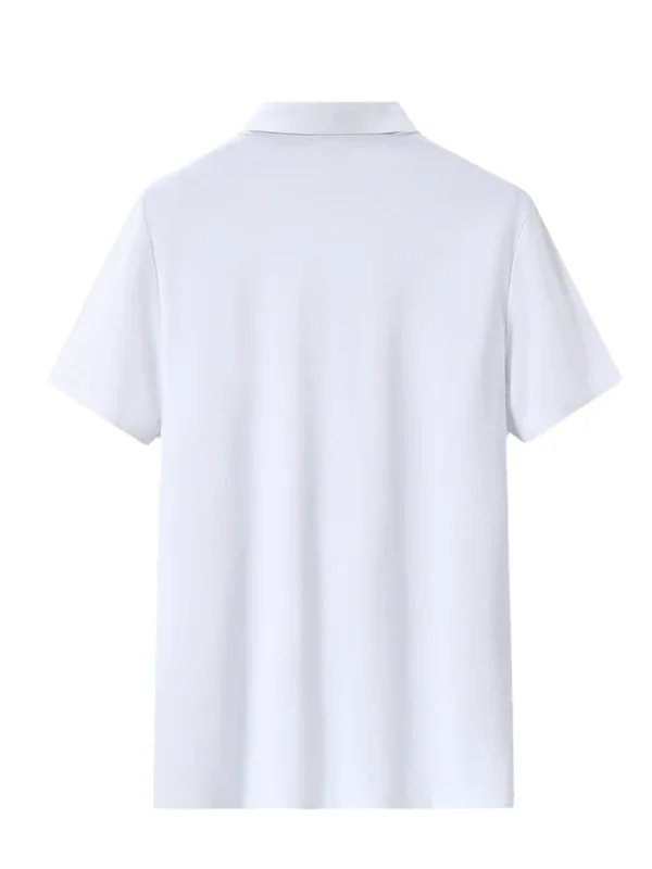 Men Short Sleeves Polo Shirt – Stretchable - White