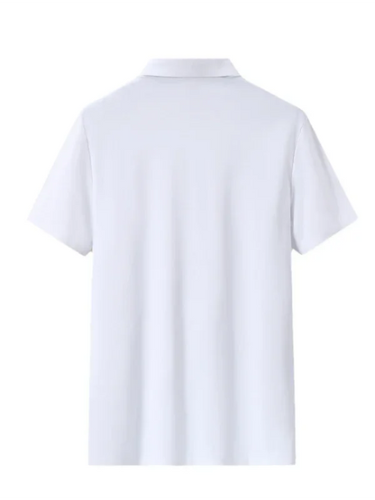 Men Short Sleeves Polo Shirt – Stretchable - White