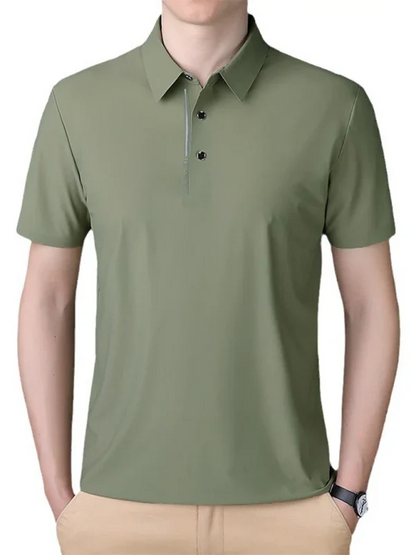Men Short Sleeves Polo Shirt – Stretchable - Green, Black