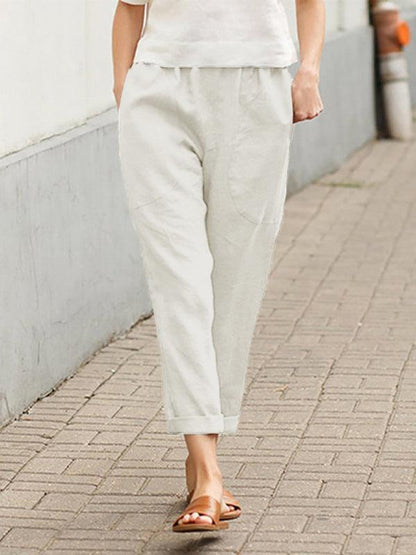 Minimalist Women's Trousers – Mid Rise Breathable