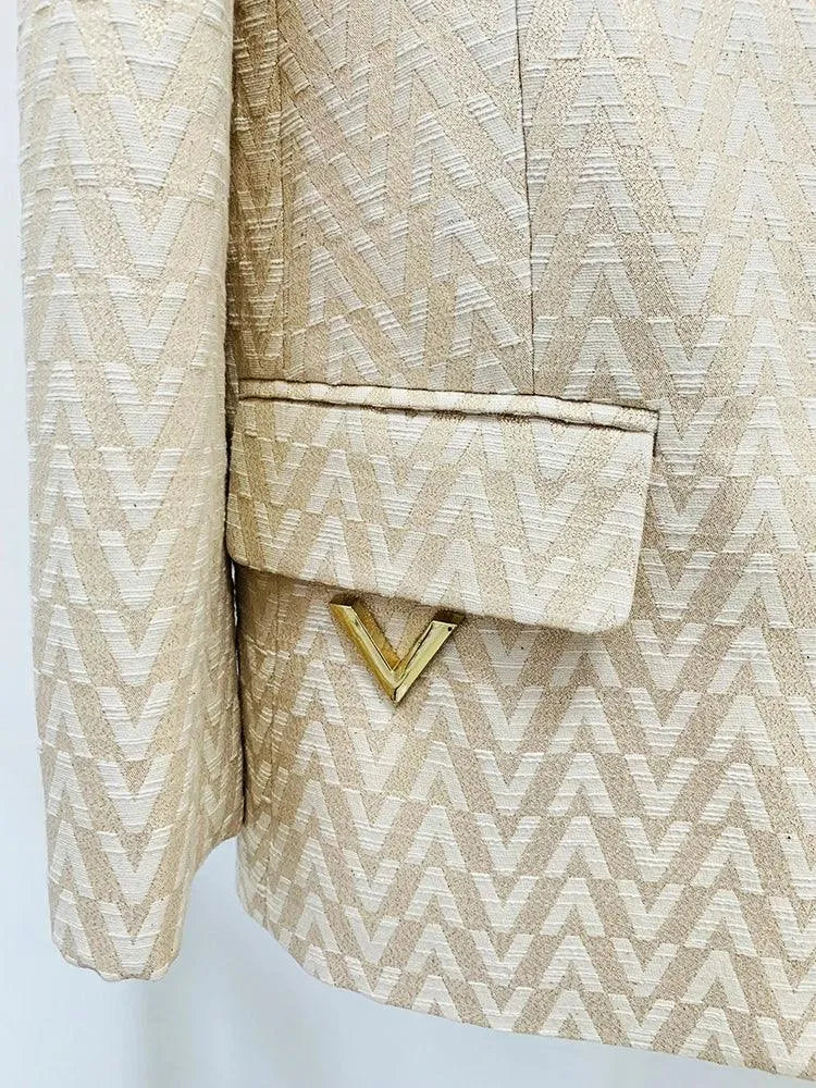 Jacquard Women Pant Suit - Trouser Suit -Guocali