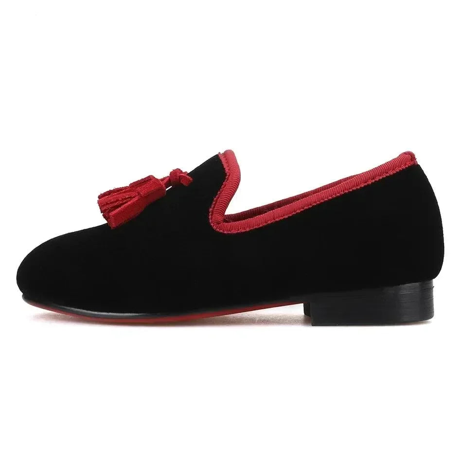 Kids Dress Tassel Loafers - Slip-On Formal Dress Shoes