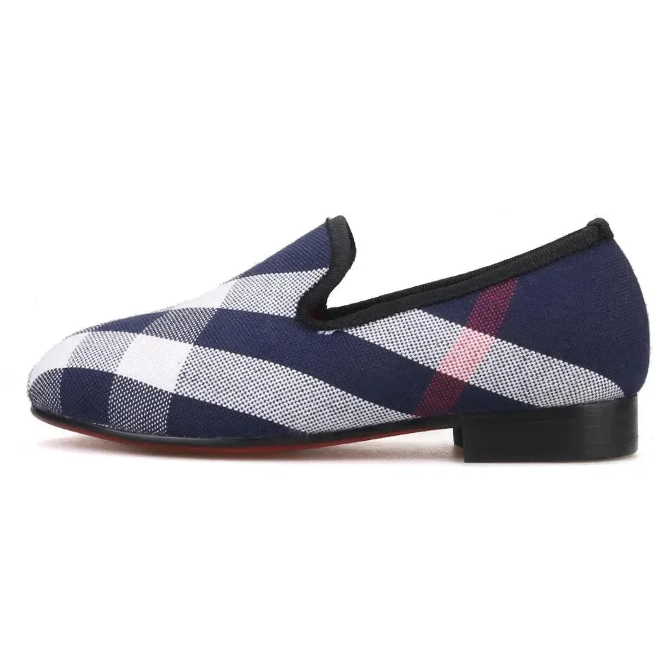 Kids Loafers Cherry Comfort: Matching Parent-Child Loafers - Red Cotton Insoles -Guocali