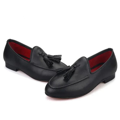 Kids Loafers Family Elegance: Handmade Leather Loafers for Kids -Guocali