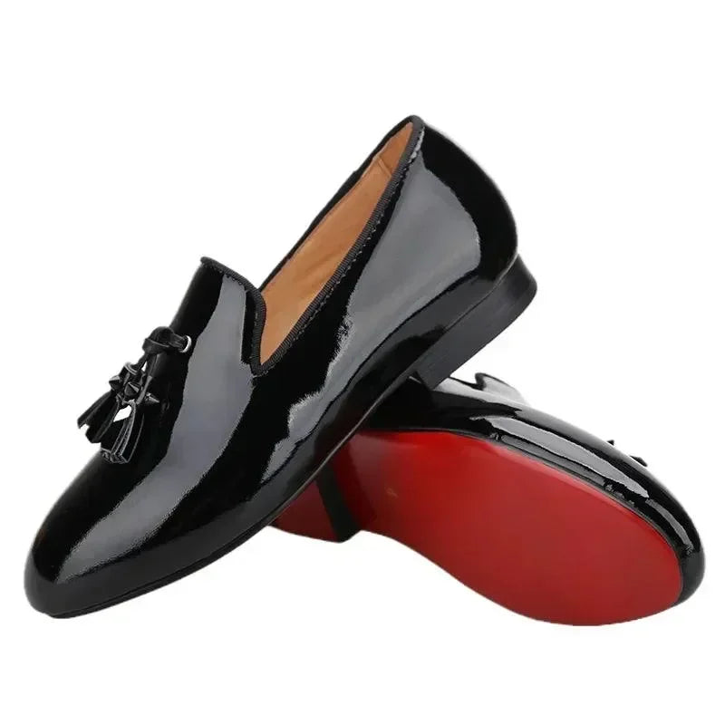 Kids Tassel Dress Loafers - Slip-On Flat Formal Dress Shoes