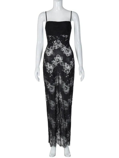 Ladies Mesh See Through Party Dress -Guocali