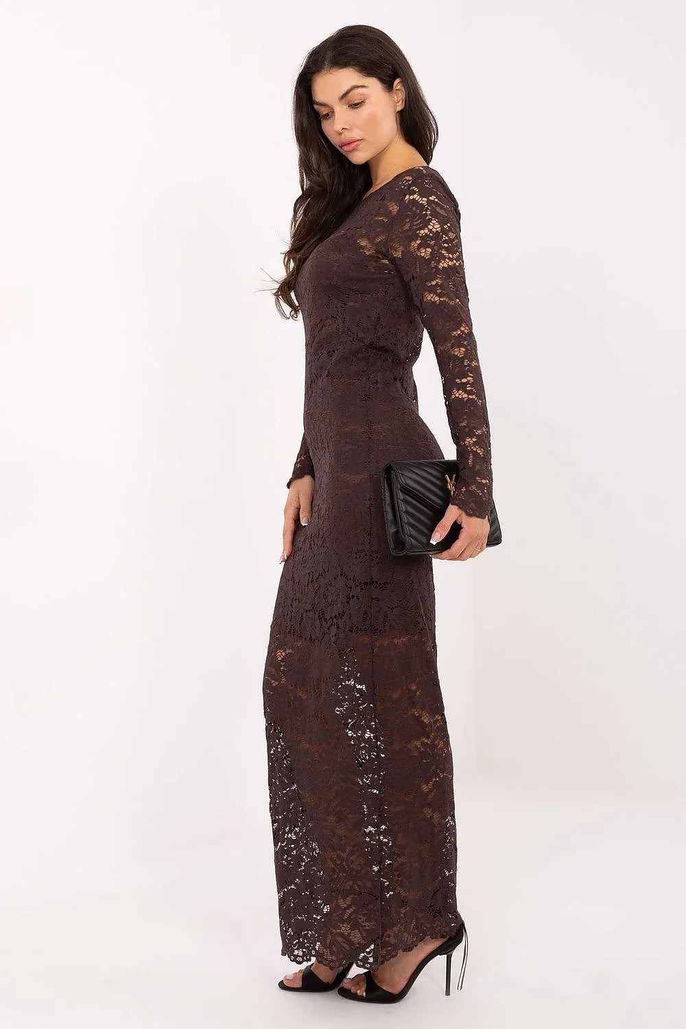 Long Sleeve Lace Maxi Dress Elegant Style-Long Dress-GUOCALI