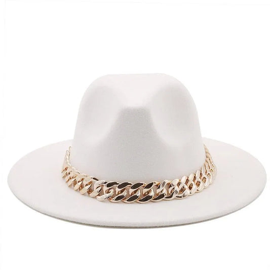 Luxury Fedora Hat With Chain -Guocali
