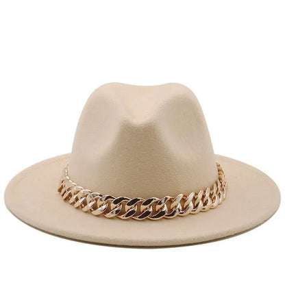 Luxury Fedora Hat With Chain -Guocali