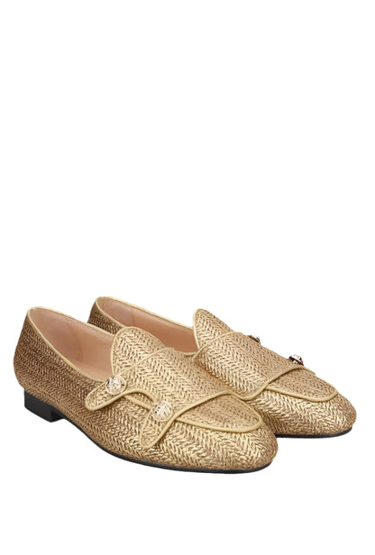 Luxury Woven Monk Strap Loafers -Guocali