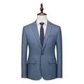 Men Blazer - 1-Button Style Blazer - Blue -Guocali