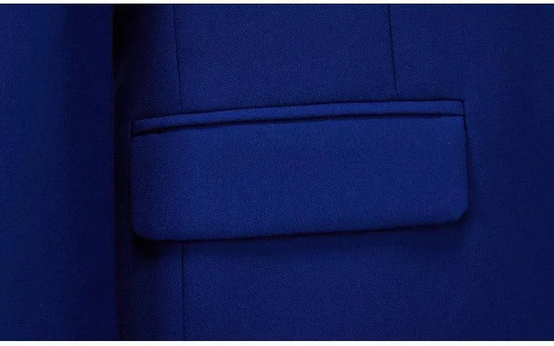 Men Blazer - 1-Button Style Blue Blazer -Guocali
