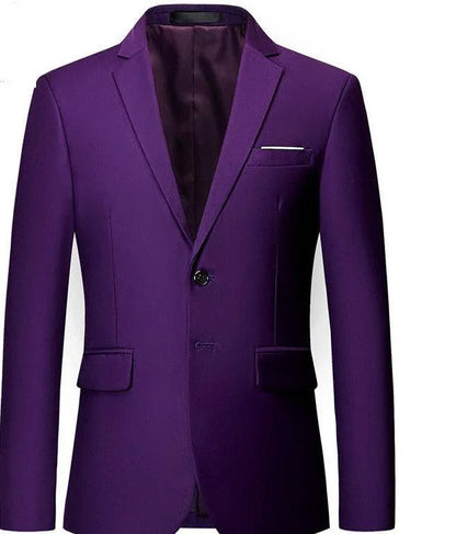 Men Blazer - 2-Button Smart Casual Blazer -Guocali