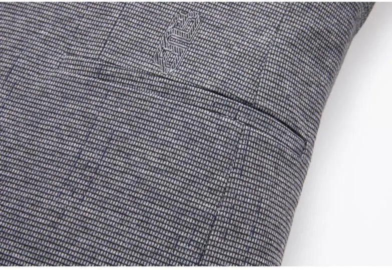Men Blazer - Grey Slim Fit Blazer -Guocali