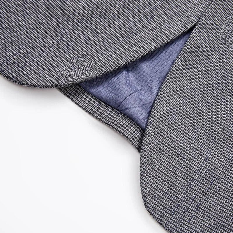 Men Blazer - Grey Slim Fit Blazer -Guocali