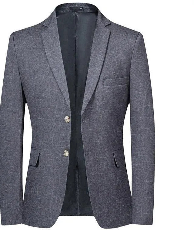 Men Blazer - Marl 2-Button Formal Blazer -Guocali