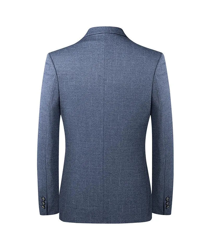 Men Blazer - Striped Formal Blazer -Guocali