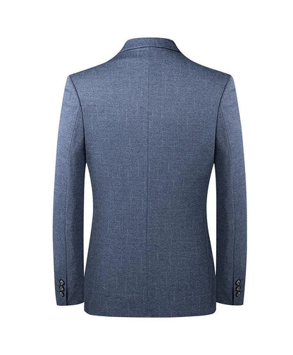 Men Blazer - Striped Formal Blazer -Guocali