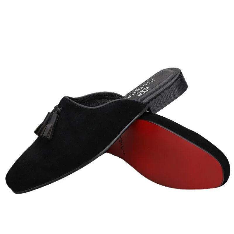 Men Casual Tassel Slipper Dress Loafers - Slip-On Slipper Loafers