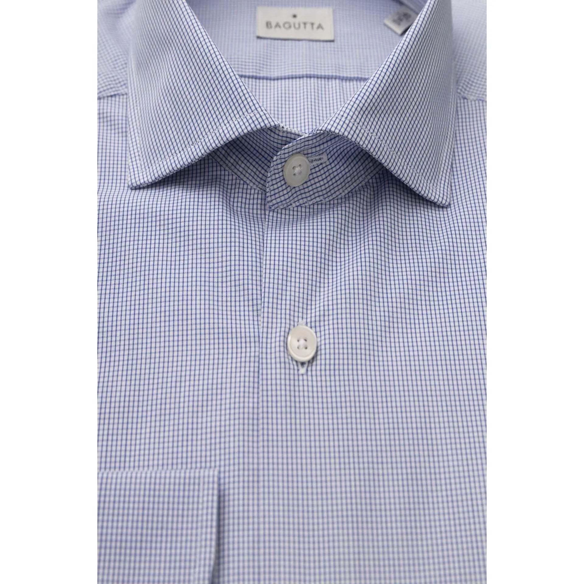 Men Cotton Long Sleeves Dress Shirt – Breathable - Blue, White -Guocali