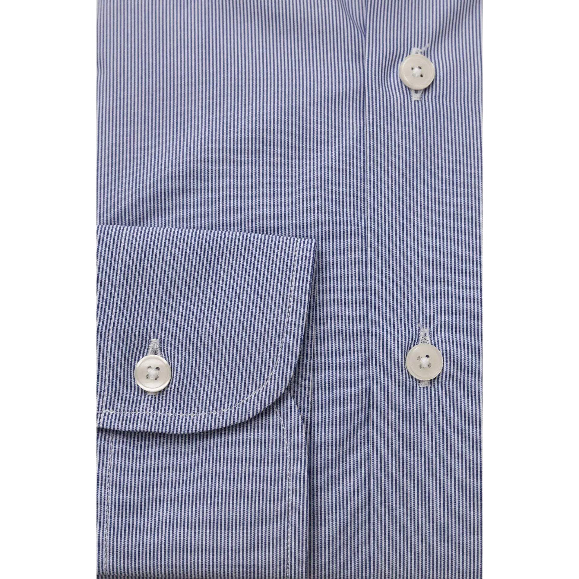 Men Cotton Long Sleeves Dress Shirt – Breathable - Blue, White -Guocali