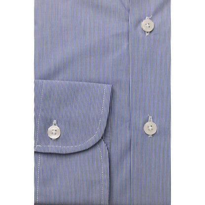 Men Cotton Long Sleeves Dress Shirt – Breathable - Blue, White -Guocali