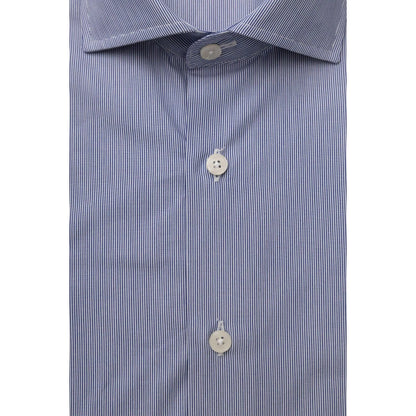 Men Cotton Long Sleeves Dress Shirt – Breathable - Blue, White -Guocali