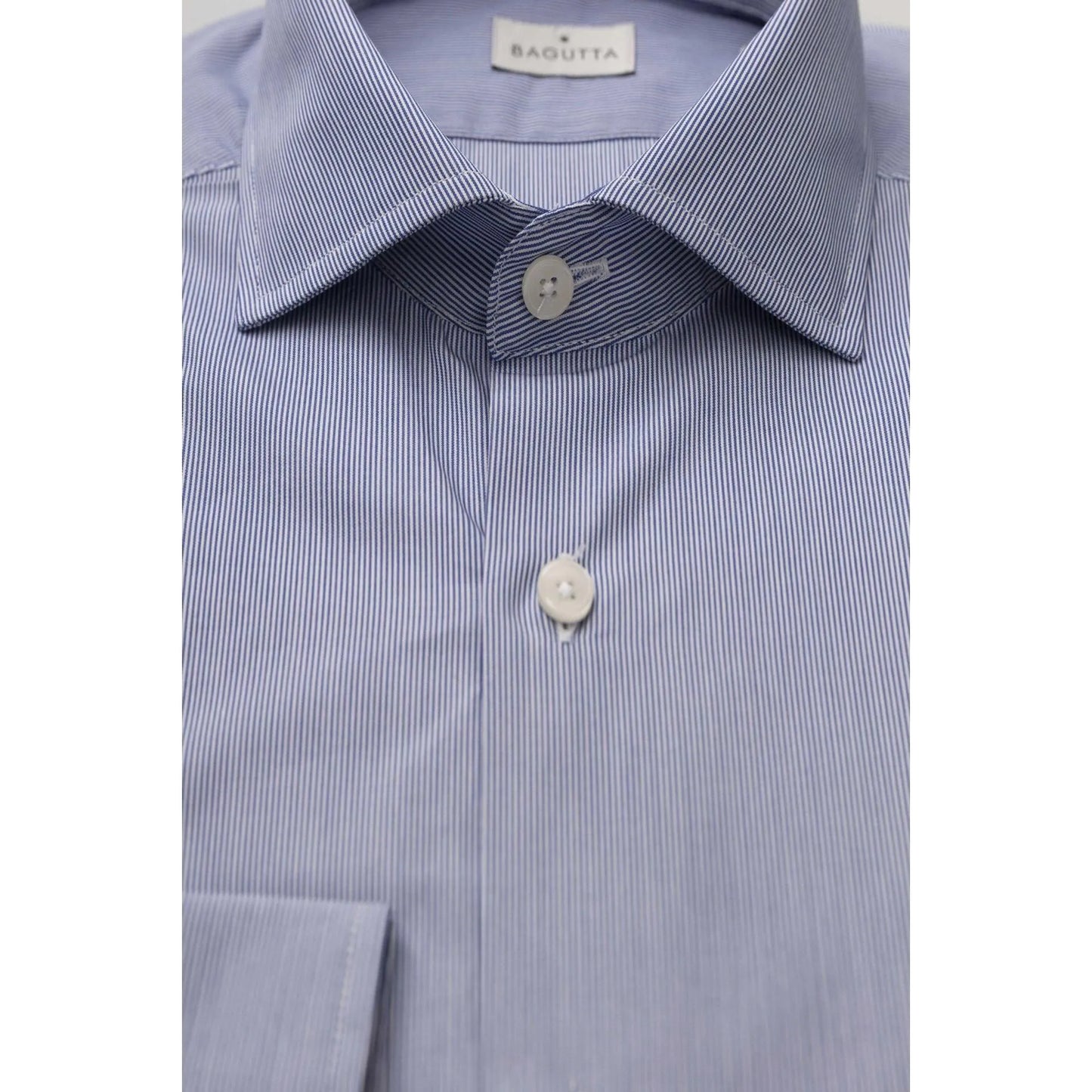 Men Cotton Long Sleeves Dress Shirt – Breathable - Blue, White -Guocali