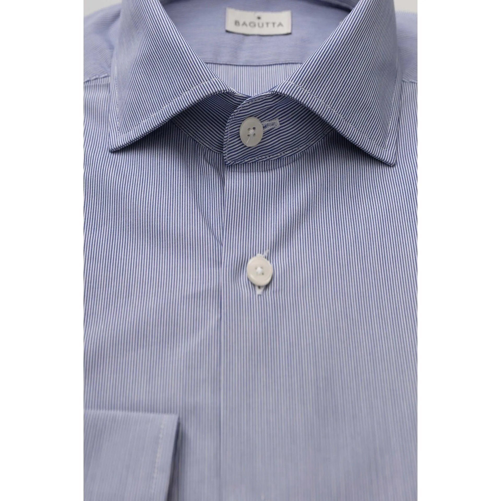 Men Cotton Long Sleeves Dress Shirt – Breathable - Blue, White -Guocali