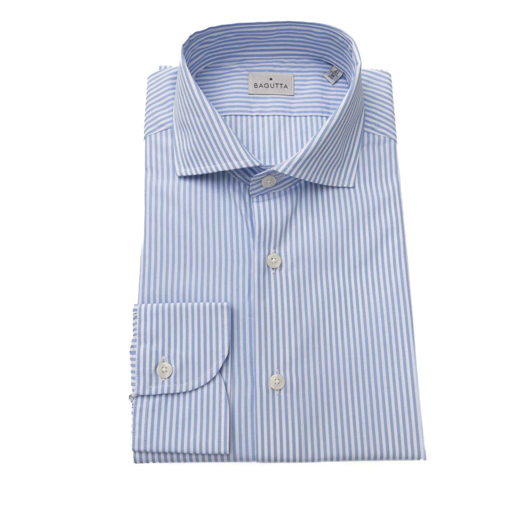 Men Cotton Long Sleeves Point Collar Dress Shirt – Breathable, White