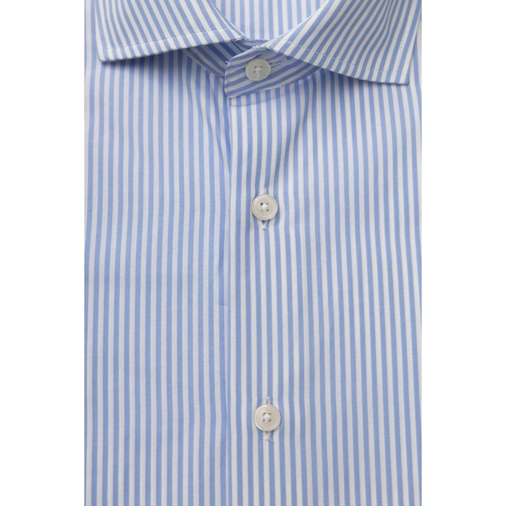Men Cotton Long Sleeves Point Collar Dress Shirt – Breathable, White