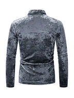 Men Crew-Neck Long-Sleeves T-Shirt – Stretchable - Red -Guocali