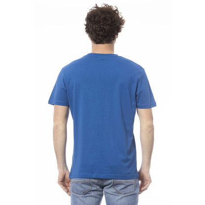 Men Crew-Neck Short-Sleeves T-Shirt – Breathable - Blue -Guocali