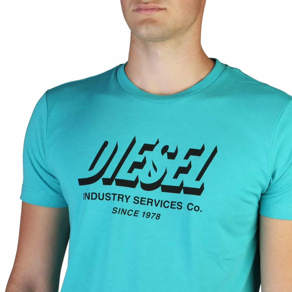 Men Crew-Neck Short-Sleeves T-Shirt – Breathable - Blue -Guocali