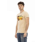 Men Crew-Neck Short-Sleeves T-Shirt – Breathable - Brown -Guocali