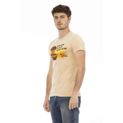 Men Crew-Neck Short-Sleeves T-Shirt – Breathable - Brown -Guocali