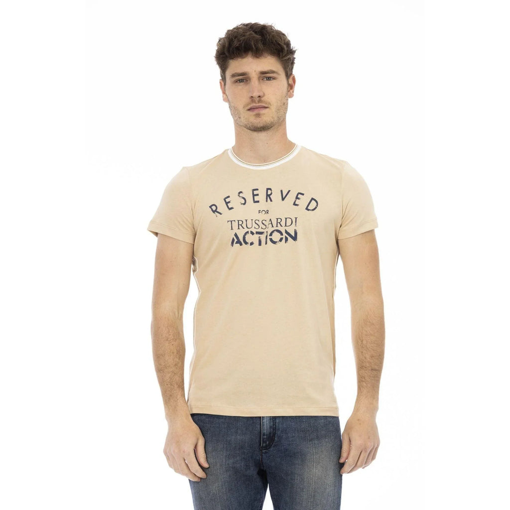 Men Crew-Neck Short-Sleeves T-Shirt – Breathable - Brown -Guocali
